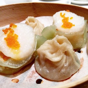 ravioli saint-jacques et dumpling à la shanghaienne