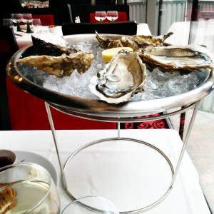 huîtres brasserie l'Alsace Champs ELysées