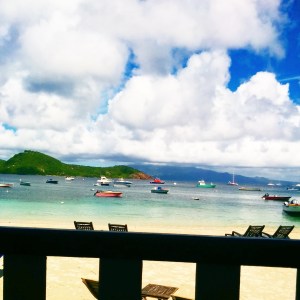 vue terrasse lô bleu les saintes hôtel